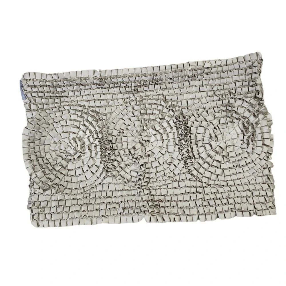 Lili Alessandra Curley Champagne Ruffled Decorative Pillow‎ Shams Set 2